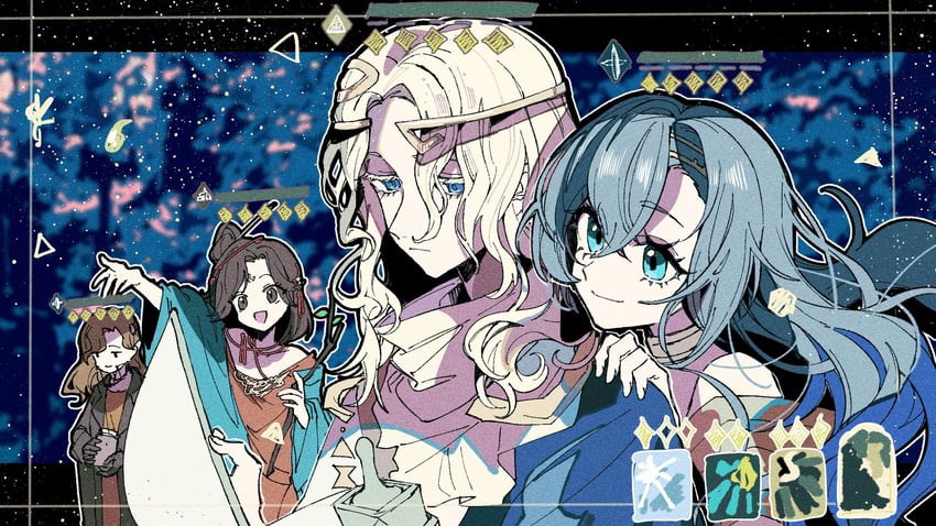 37, tooth fairy, 6, and jiu niangzi (reverse:1999) drawn by yuzu_(parasitic_910)