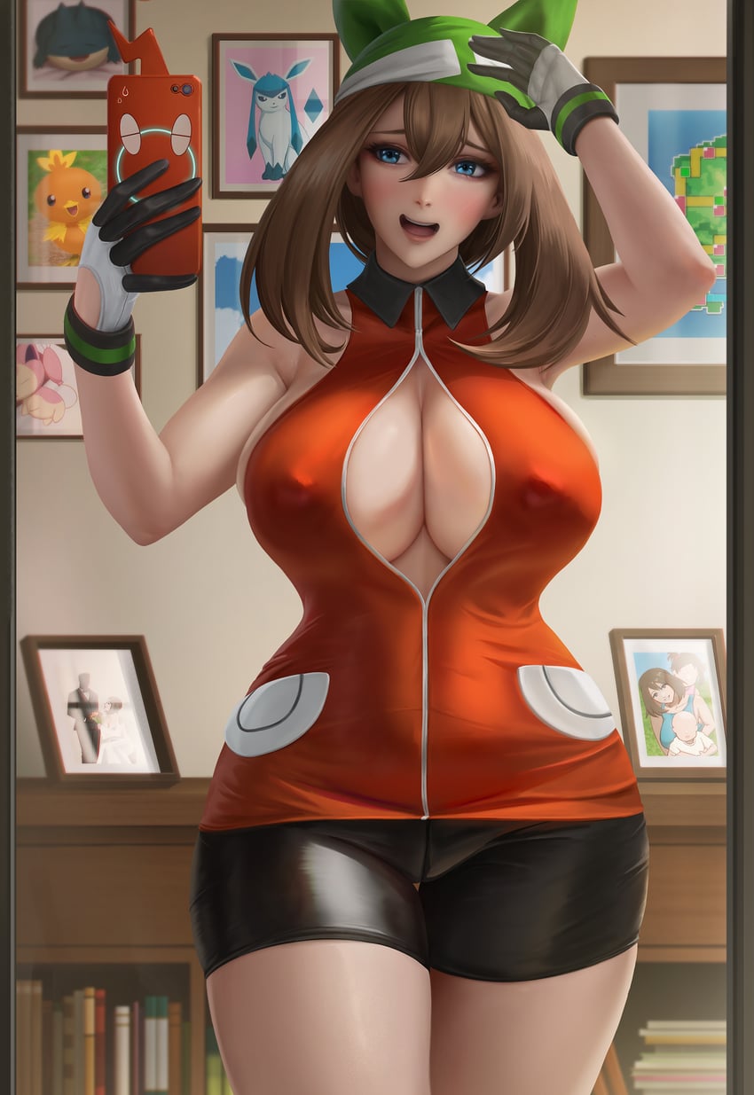may, rotom, glaceon, rotom phone, torchic, and 2 more (pokemon and 2 more) drawn by limgae