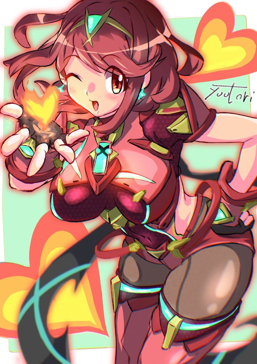 pyra (xenoblade chronicles and 2 more) drawn by you_bird
