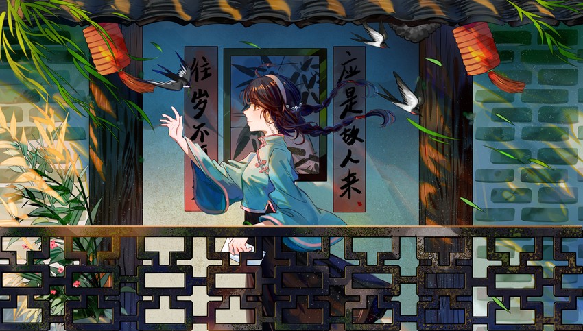 yuezheng ling (vocaloid and 1 more) drawn by jamjar77