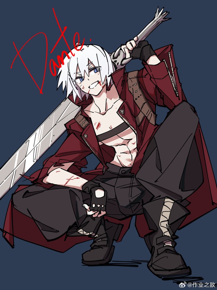 dante (devil may cry and 1 more) drawn by zuo_ye_zhi_di