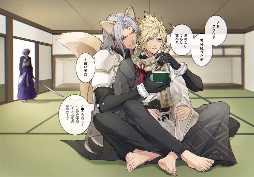 cloud strife and sephiroth (final fantasy and 5 more) drawn by messa_mo