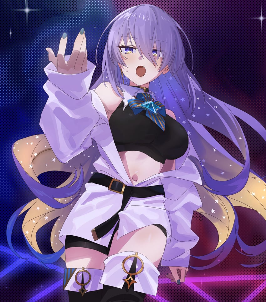 moona hoshinova (hololive and 1 more) drawn by yomosaka