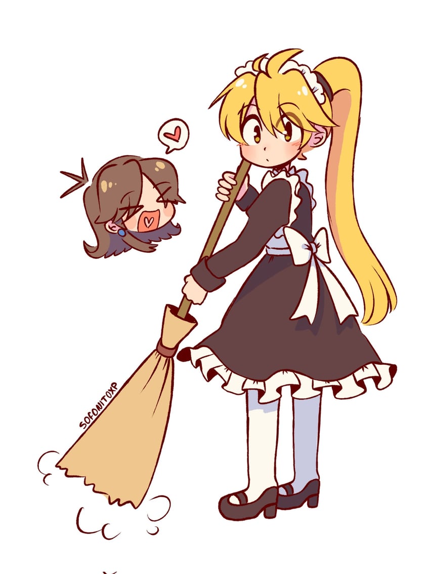 green and yellow (pokemon and 1 more) drawn by sofo_soup