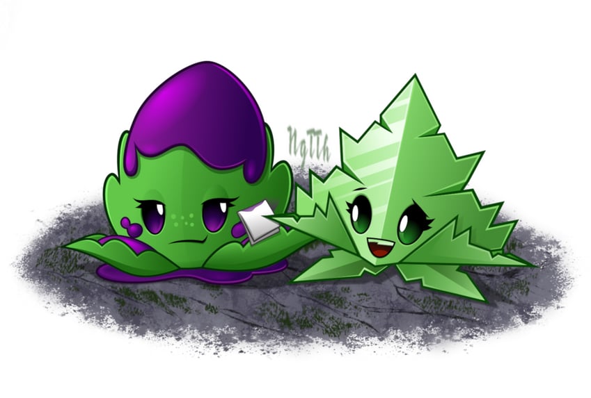 spear-mint and ali-mint (plants vs. zombies and 1 more) drawn by ngtth
