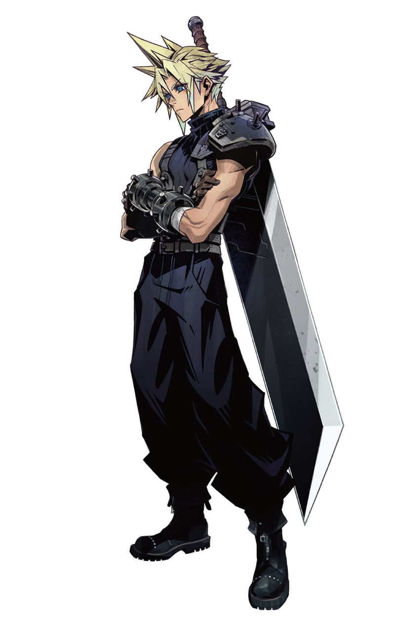cloud strife (final fantasy and 2 more) drawn by fujise_lisa