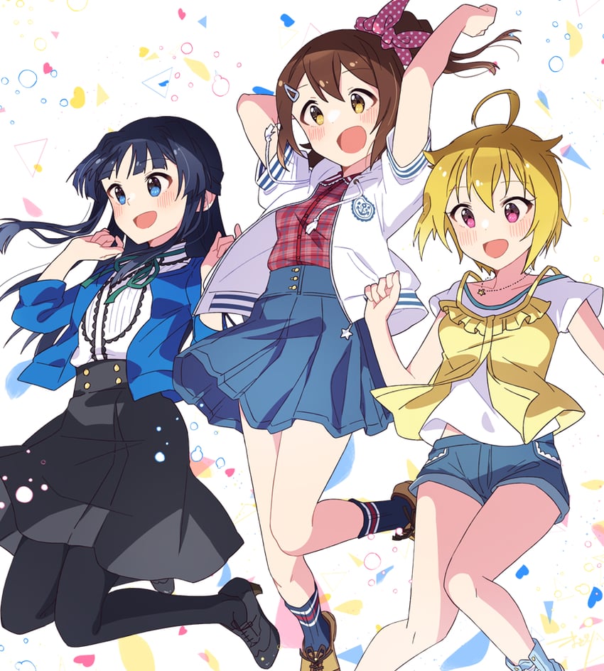 ibuki tsubasa, mogami shizuka, and kasuga mirai (idolmaster and 2 more) drawn by koma_tori