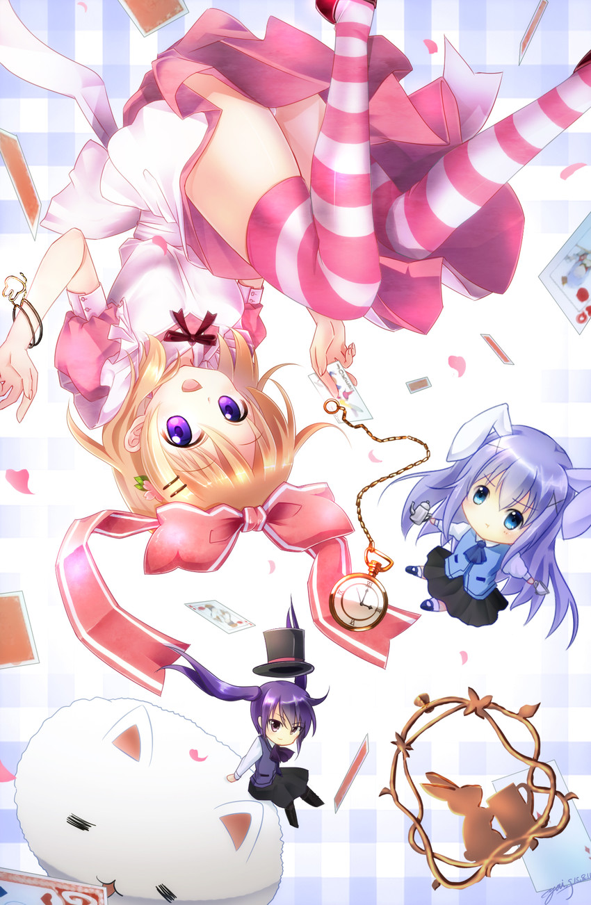 kafuu chino, hoto cocoa, tippy, and tedeza rize (gochuumon wa usagi desu ka? and 1 more) drawn by yuitsuki1206