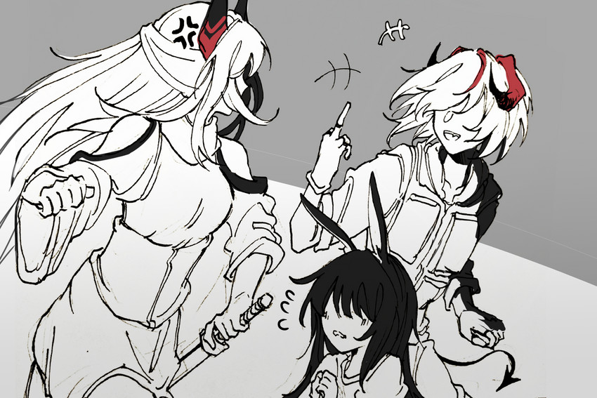 amiya, w, and ines (arknights) drawn by e-fa-dorn