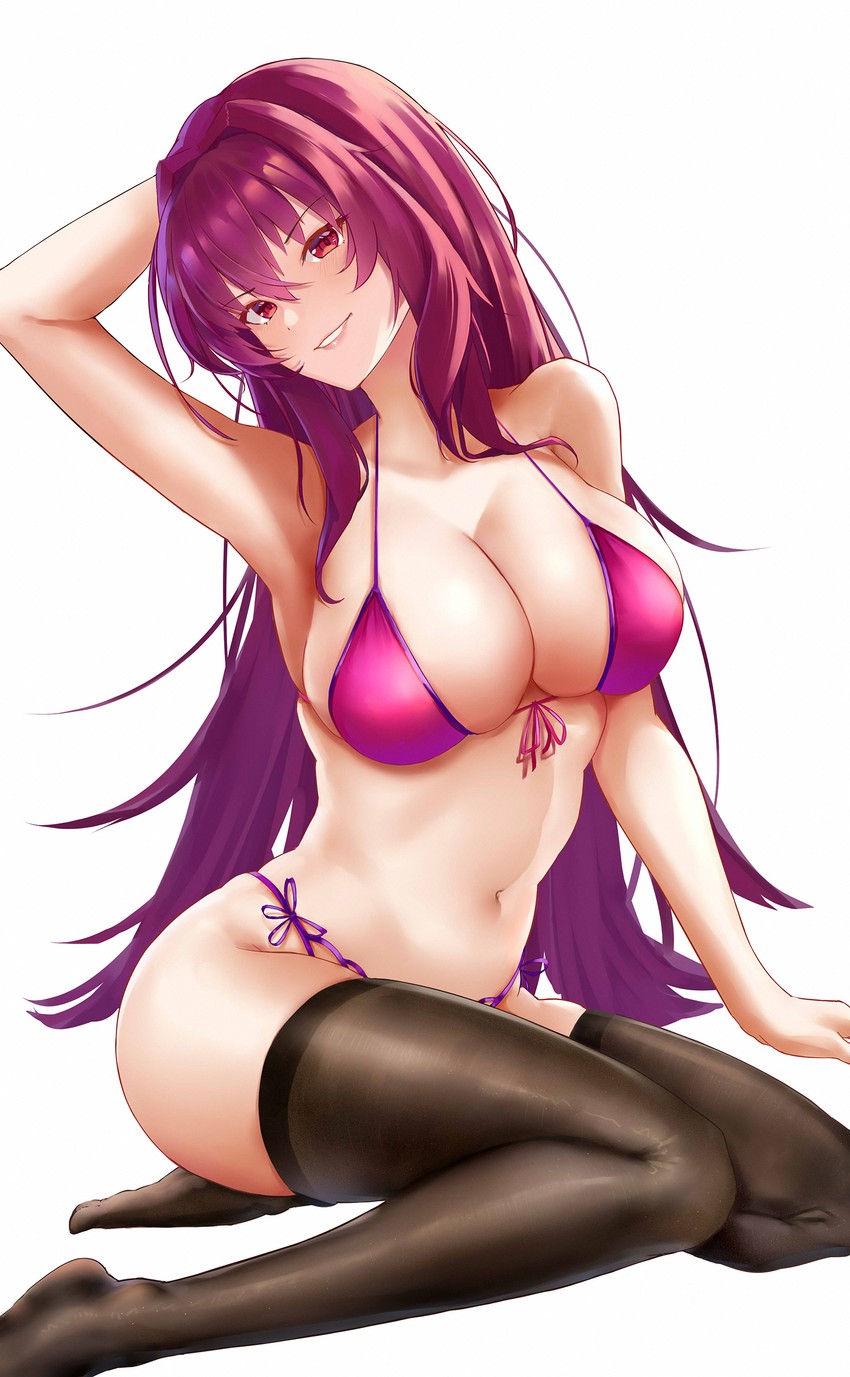 scathach (fate and 1 more) drawn by koi_(pixiv12253148)