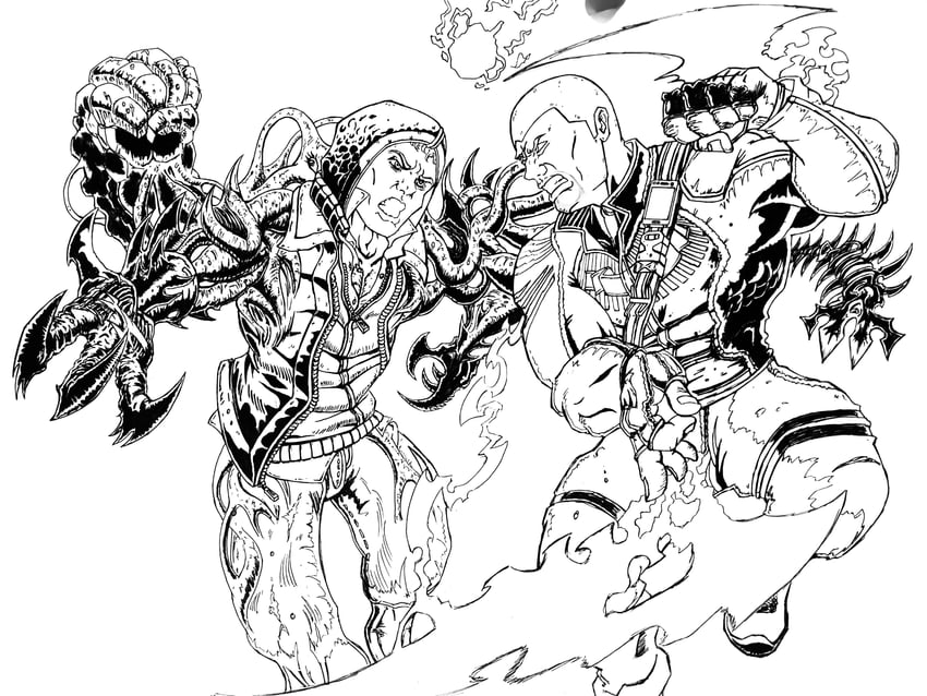 alex mercer and cole macgrath (prototype and 1 more) drawn by belpherith