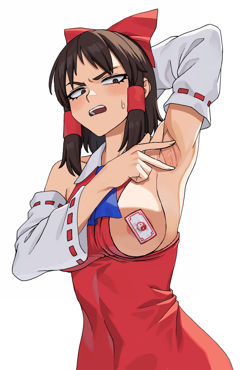 hakurei reimu and togashi (touhou and 1 more) drawn by bo_(bocky0w0)