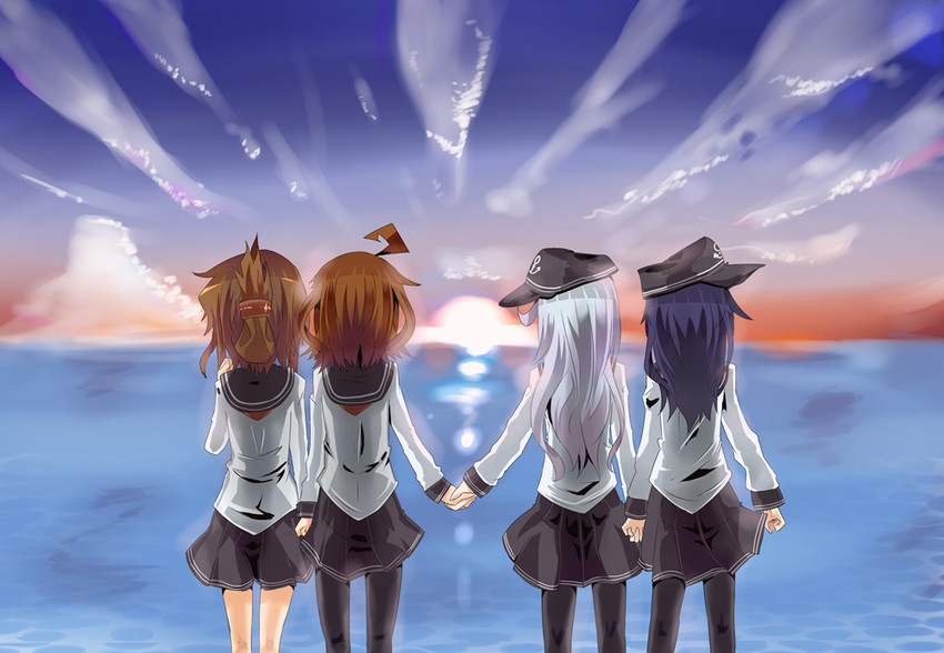 hibiki, inazuma, ikazuchi, and akatsuki (kantai collection) drawn by yet_you