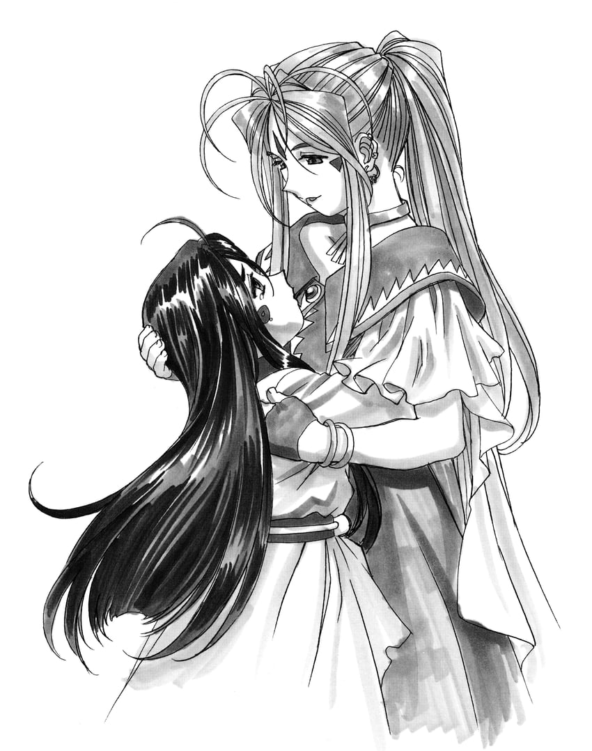 belldandy and skuld (aa megami-sama) drawn by matsubara_hidenori