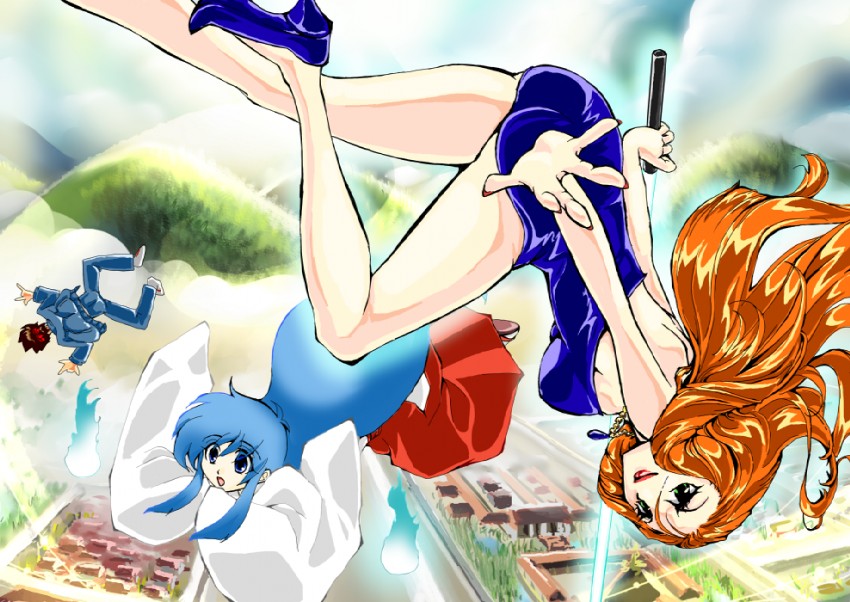 mikami reiko, himuro kinu, and yokoshima tadao (ghost sweeper mikami) drawn by oka_(umanihiki)
