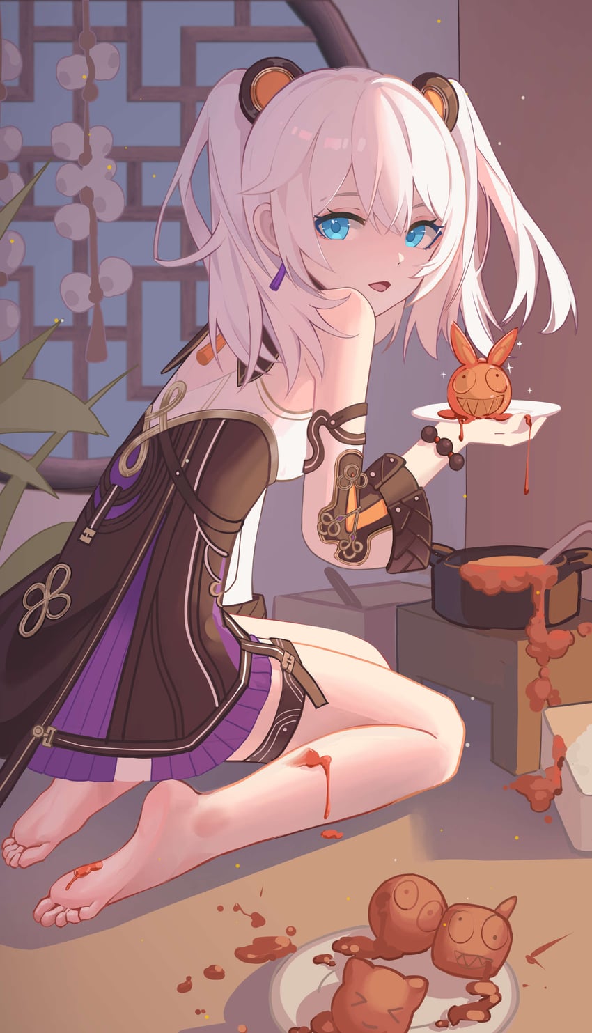 theresa apocalypse, homu, and zhuge kongming (honkai and 1 more) drawn by ai_dongdong