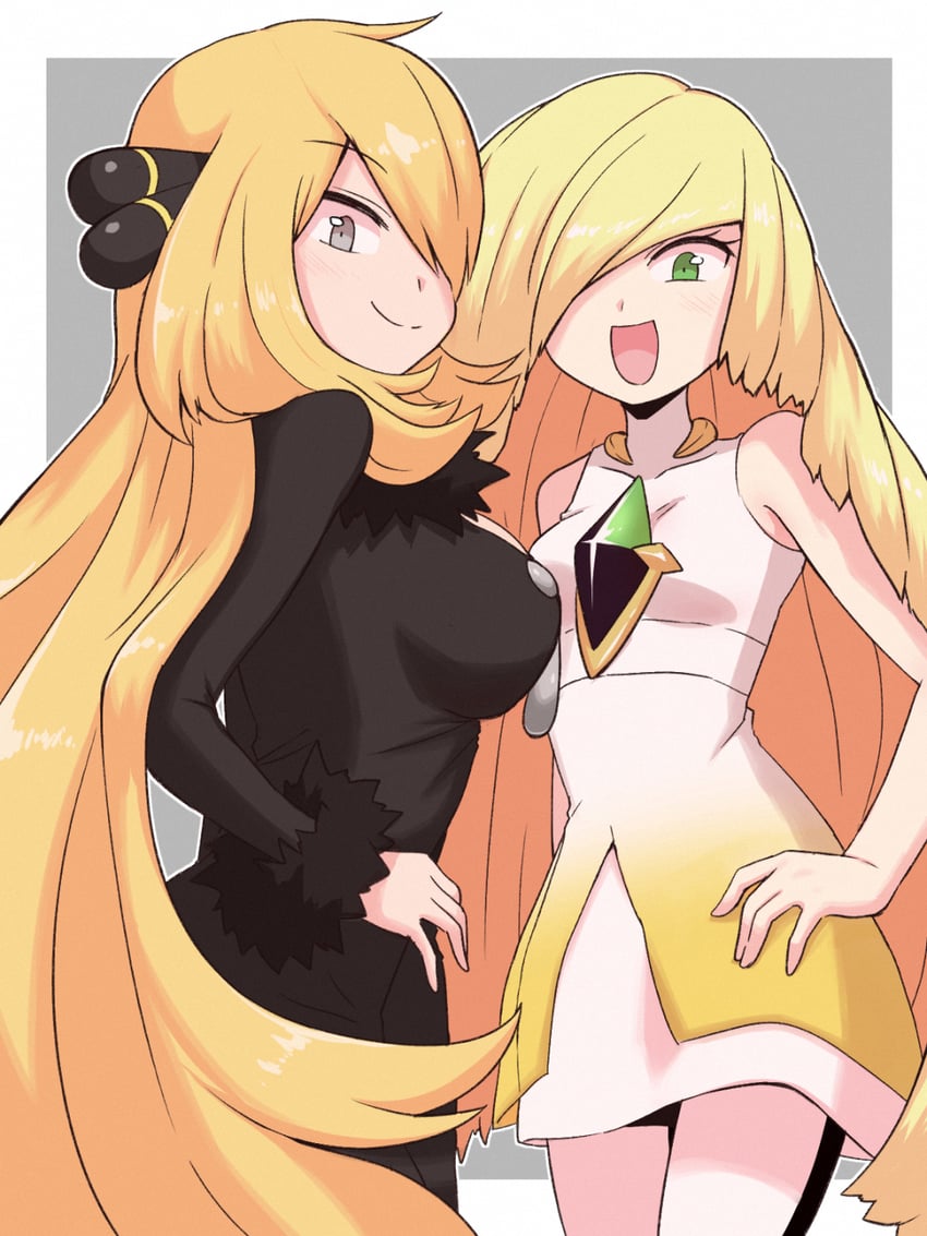 cynthia and lusamine (pokemon and 2 more) drawn by kurachi_mizuki