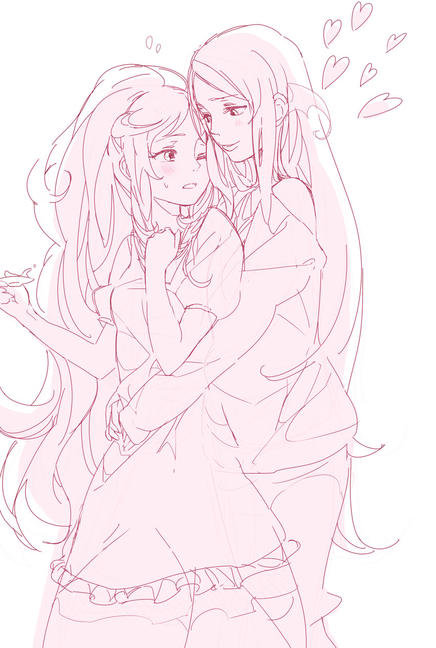 marie ange and mamo (precure and 1 more) drawn by ikarin