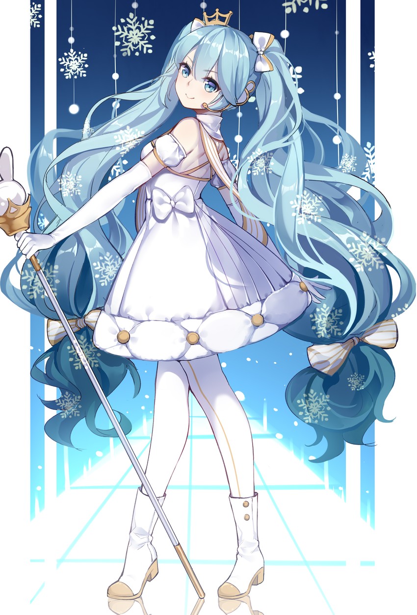 hatsune miku and yuki miku (vocaloid) drawn by chuor_(chuochuoi)