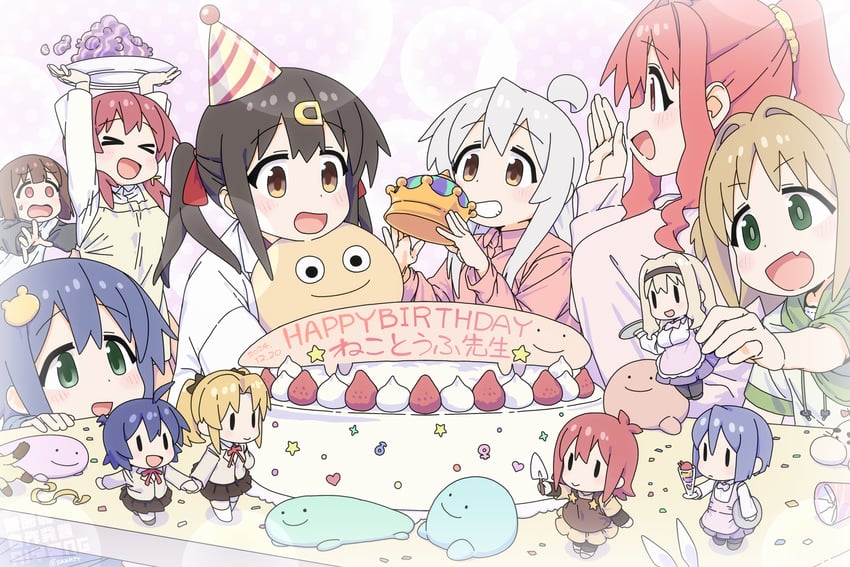 oyama mahiro, oyama mihari, hozuki momiji, oka asahi, hozuki kaede, and 6 more (original and 1 more) drawn by matado_(almukha)