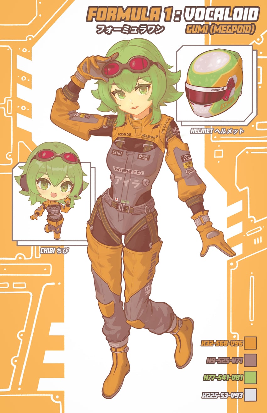 gumi (vocaloid and 1 more) drawn by april_jubilees