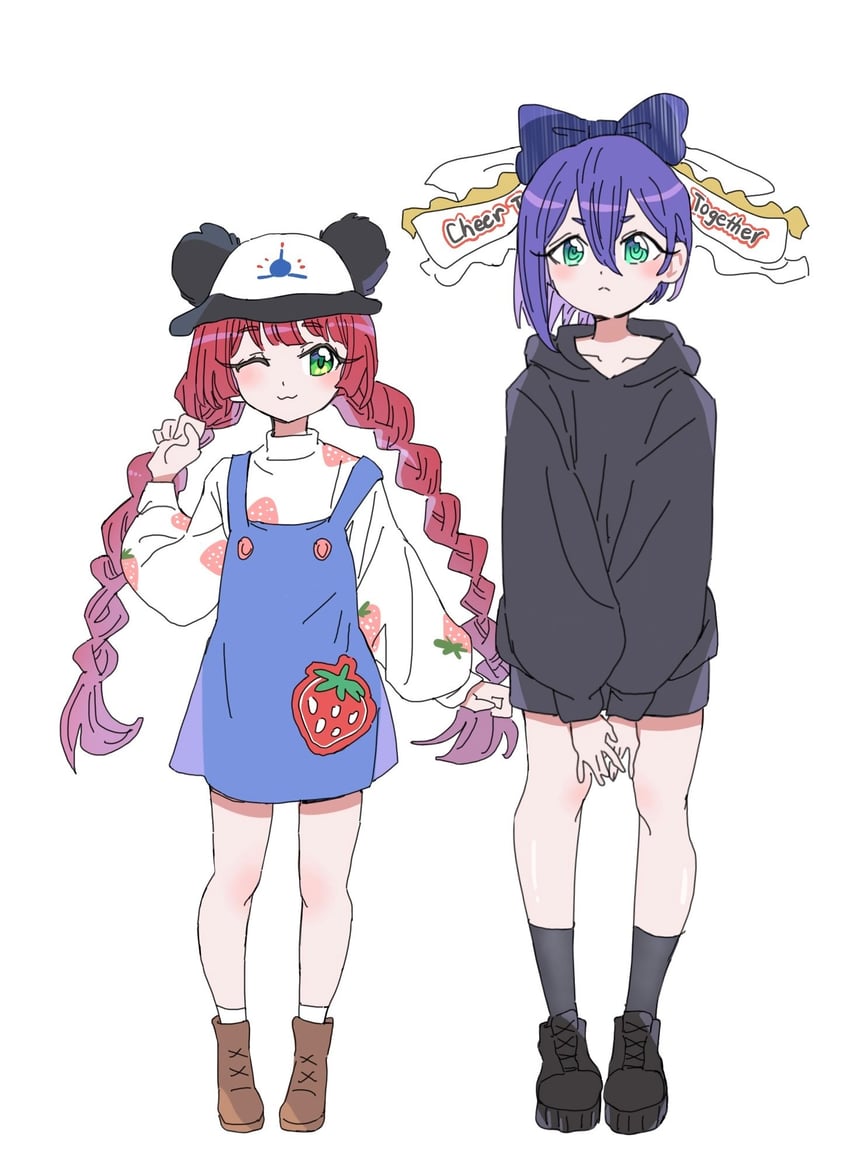 haraga kurumi and yakuzen yaku (kimi no koto ga dai dai dai dai daisuki na 100-nin no kanojo) drawn by dalidari27