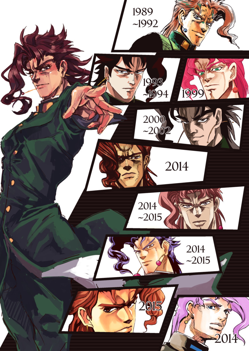 kakyoin noriaki (jojo no kimyou na bouken and 1 more) drawn by huku