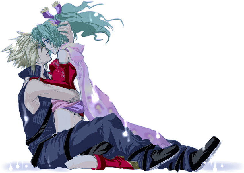 cloud strife and terra branford (final fantasy and 3 more) drawn by asu_(asoras)