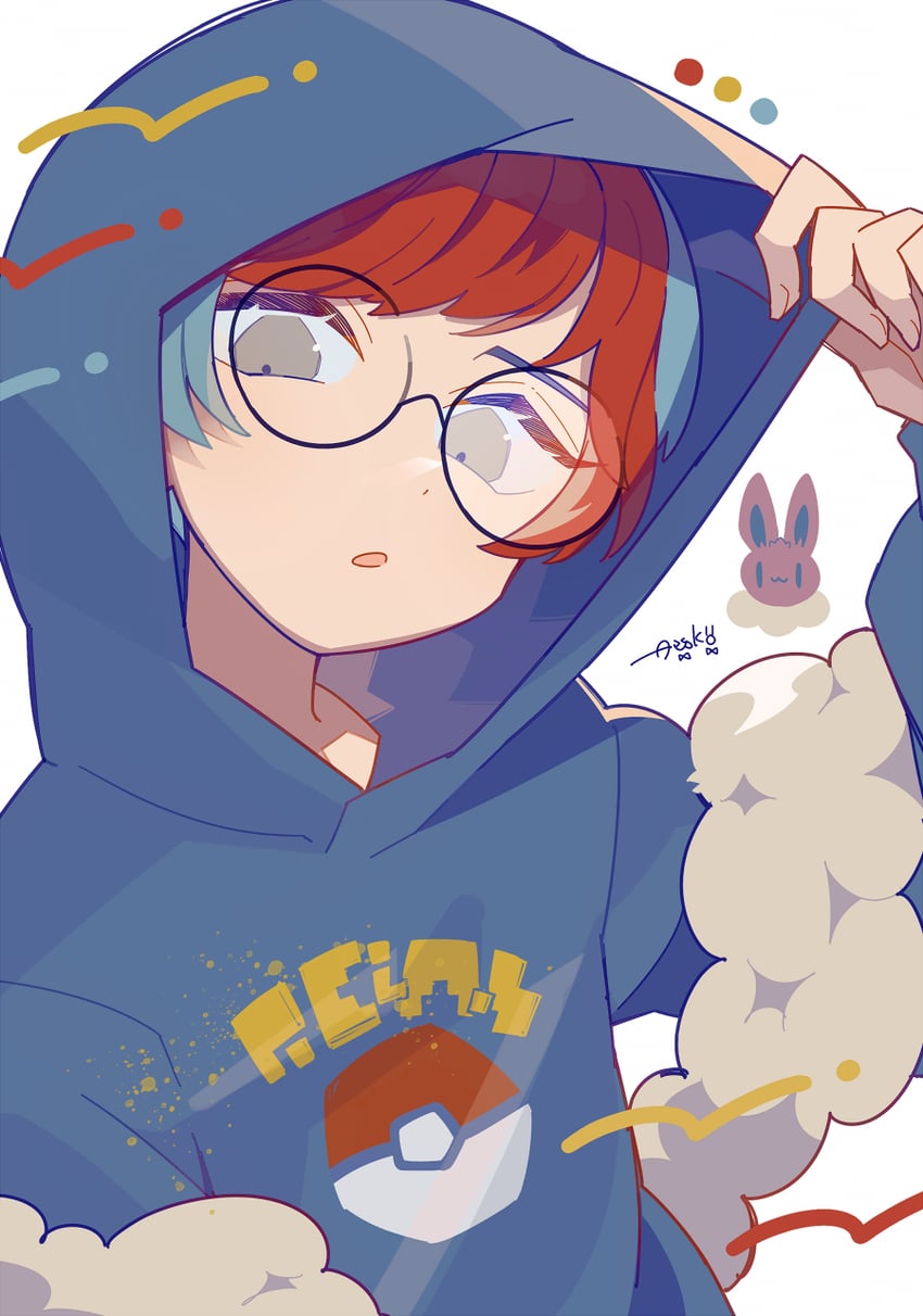 eevee and penny (pokemon and 1 more) drawn by auko