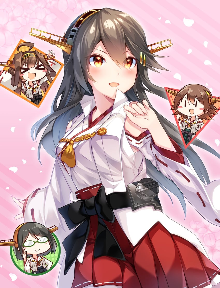 kongou, haruna, hiei, kirishima, kongou kai ni, and 3 more (kantai collection) drawn by tsukui_kachou