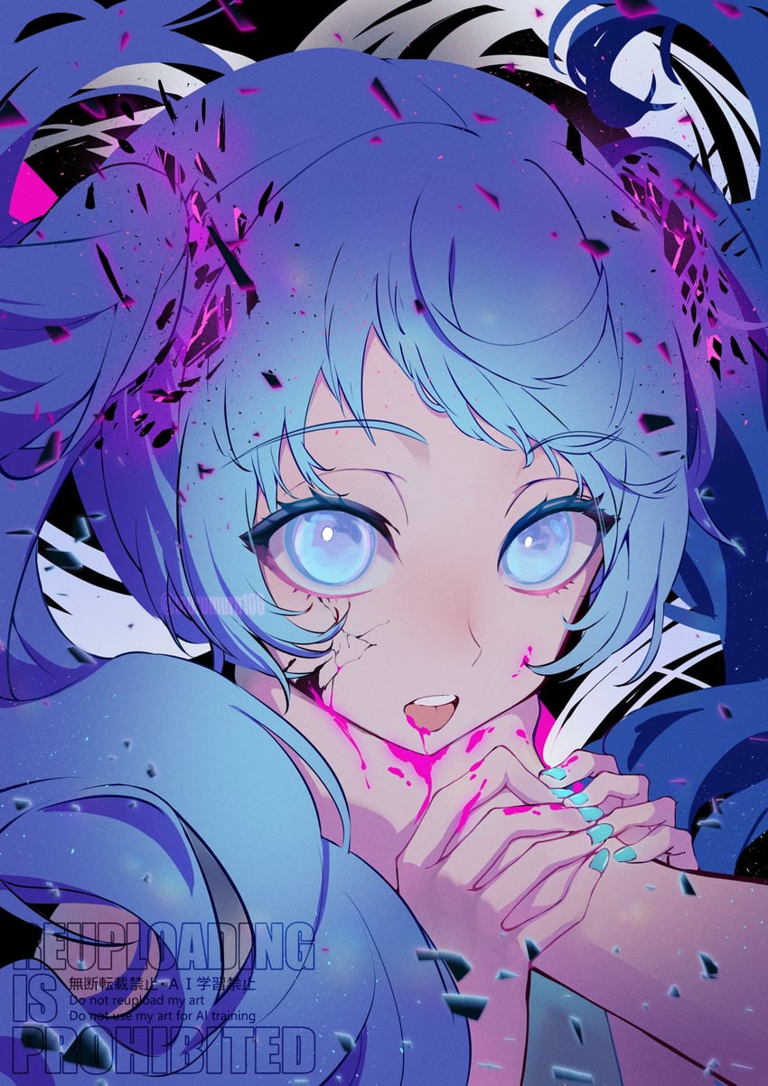 hatsune miku (vocaloid and 1 more) drawn by murumuru_(pixiv51689952)