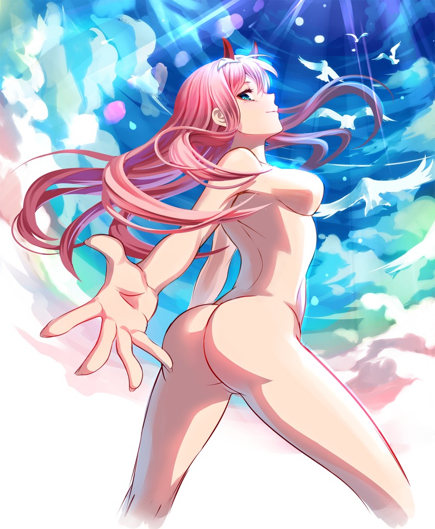 zero two (darling in the franxx) drawn by inari_kei