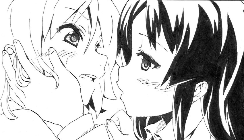 akiyama mio and tainaka ritsu (k-on!) drawn by nome_(nnoommee)