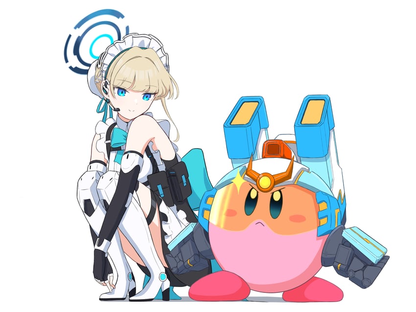 toki, kirby, and mecha kirby (blue archive and 2 more) drawn by 4_m_lacra