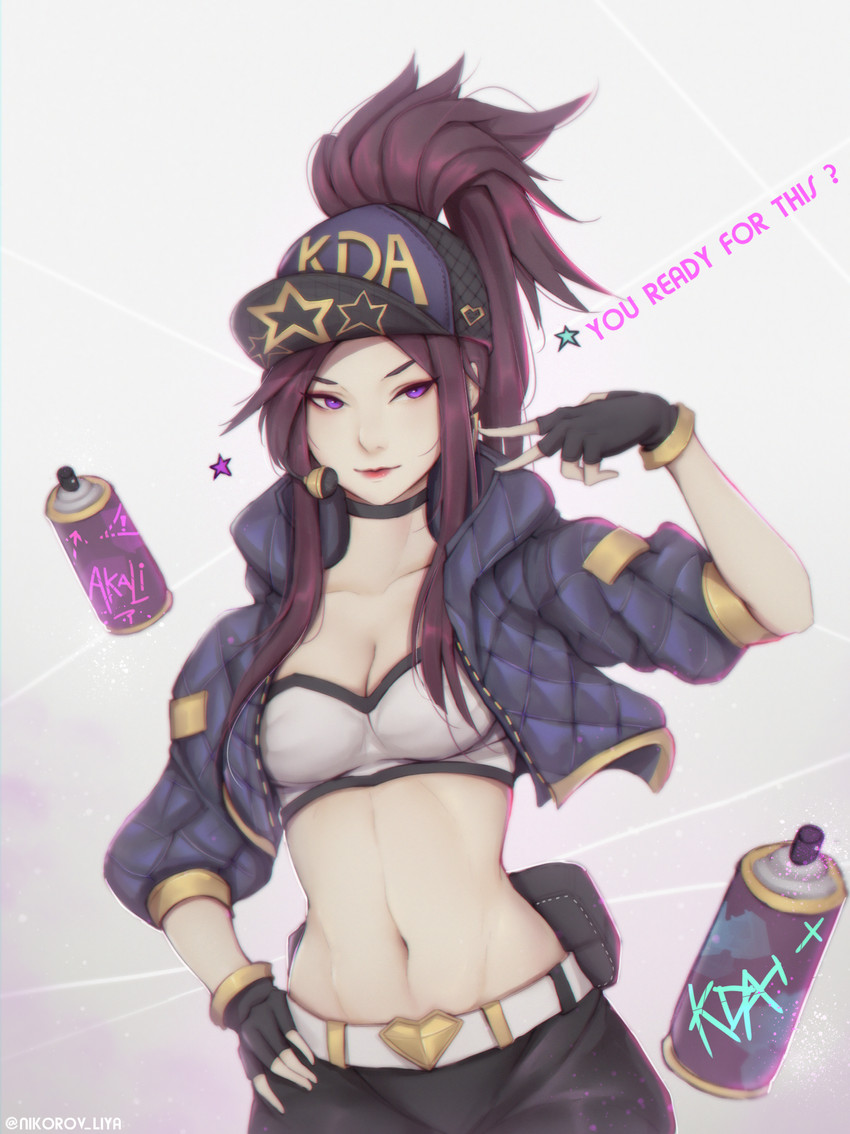 akali and k/da akali (league of legends) drawn by liya_nikorov