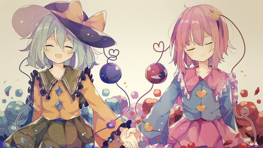 komeiji koishi and komeiji satori (touhou) drawn by mina_(sio0616)