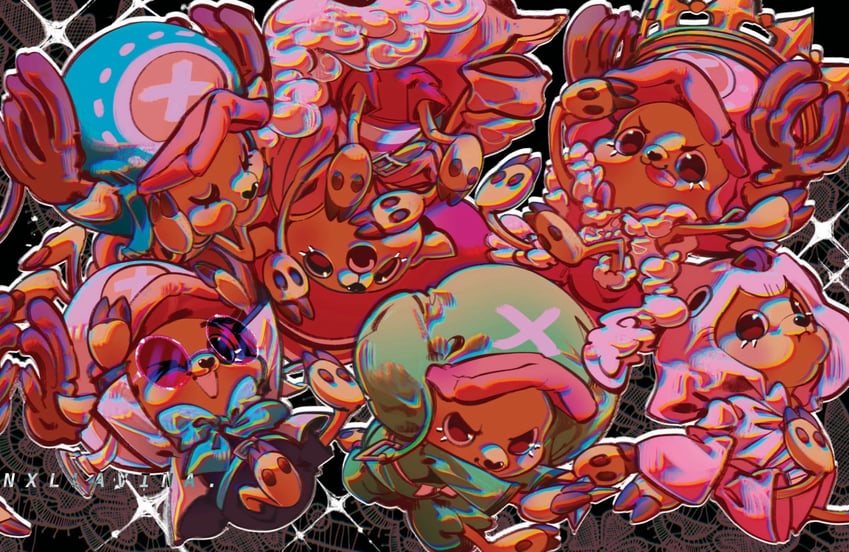 tony tony chopper (one piece and 3 more) drawn by vanxllavina