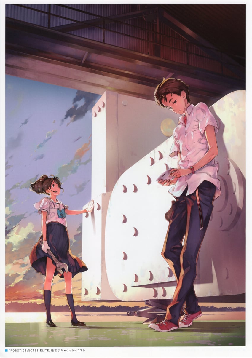 senomiya akiho and yashio kaito (robotics;notes) drawn by fukuda_tomonori