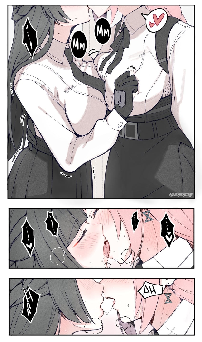 hoshimi miyabi and tsukishiro yanagi (zenless zone zero) drawn by dailymiyanagi