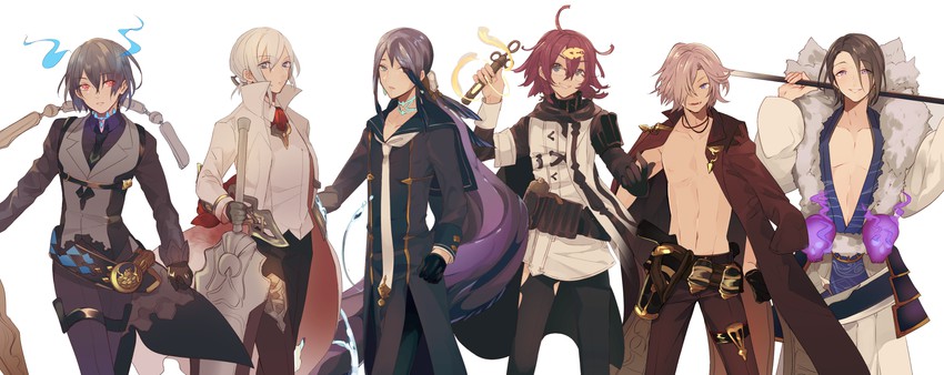 snow white, alice, cinderella, ningyo hime, dorothy, and 1 more (sinoalice) drawn by fuyaketa_konbu