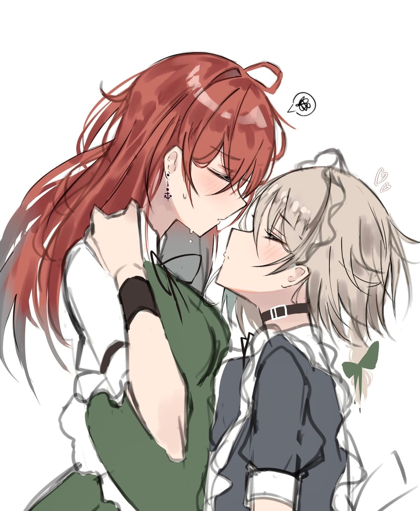 izayoi sakuya and hong meiling (touhou) drawn by po_(anhk5528)