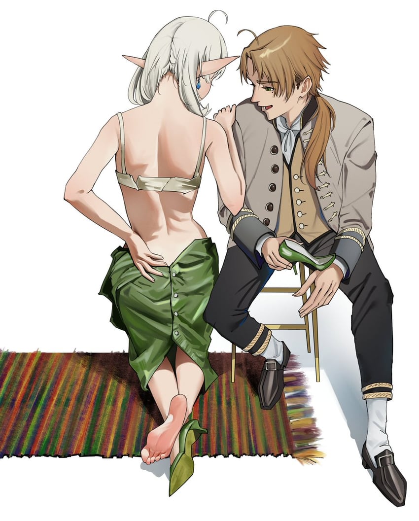 sylphiette and rudeus greyrat (mushoku tensei) drawn by kaoru_puripuri