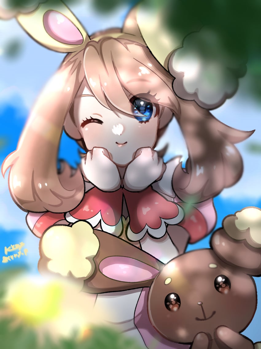 may and buneary (pokemon and 1 more) drawn by kurumiya_(krmy_p)
