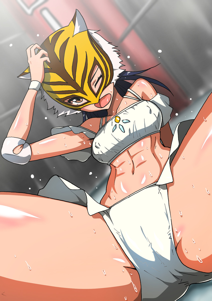 takaoka haruna and spring tiger (tiger mask and 1 more) drawn by manjuurou
