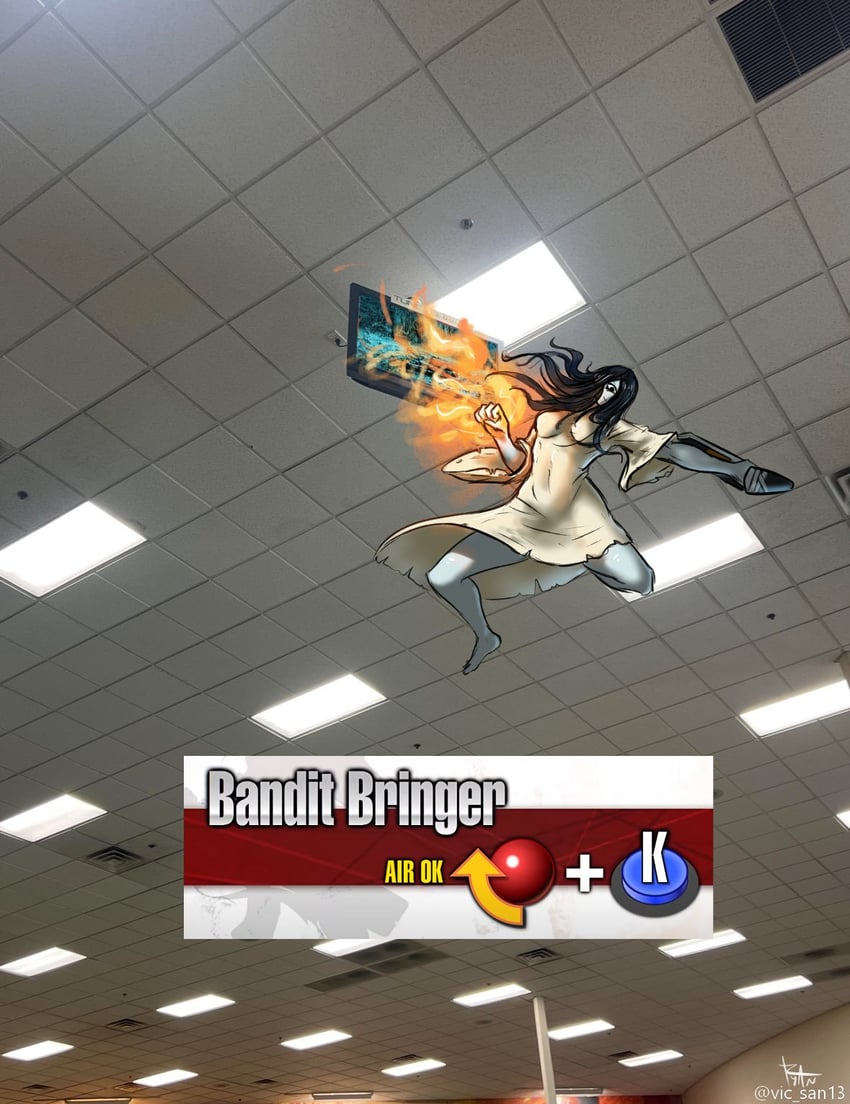 yamamura sadako and sol badguy (guilty gear and 2 more) drawn by vic_san13