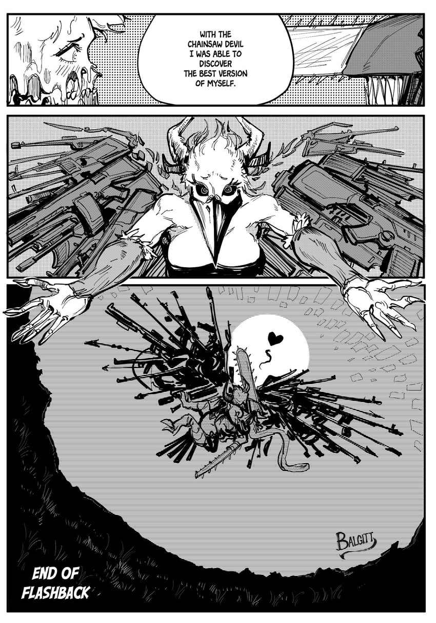 yoru and chainsaw devil (chainsaw man) drawn by victorbalgitt