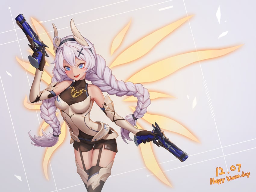 kiana kaslana (honkai and 1 more) drawn by dkxlek