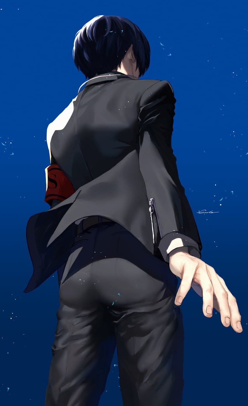 yuuki makoto (persona and 2 more) drawn by endo_(knye07)