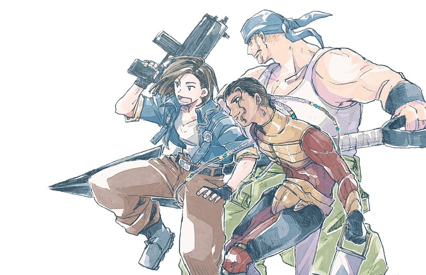 laguna loire, ward zabac, and kiros seagill (final fantasy and 1 more) drawn by michibata_65