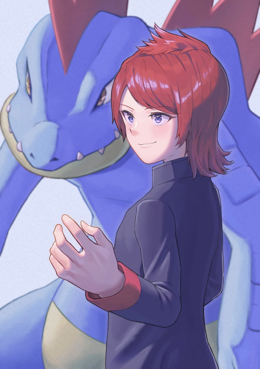 silver and feraligatr (pokemon and 1 more) drawn by kenchamanpoi
